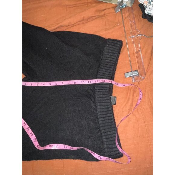 NWT Express Black Ribbed Waistband Knit Jogger Women's Pants Size L - Picture 9 of 11